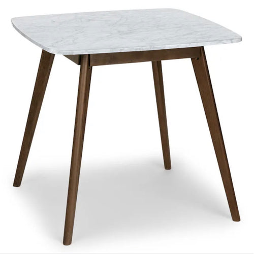Vena Cafe Table - Walnut and Marble