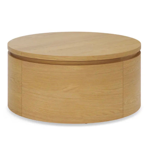 Maren 32" Storage Coffee Table - Natural Oak