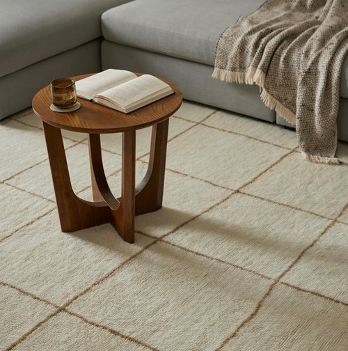 Ouma 8 x 10 Washable Wool Rug - Wavy Taupe