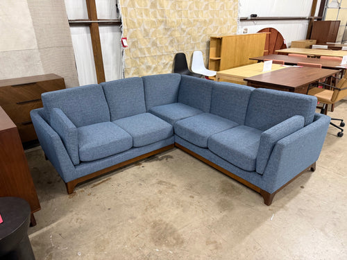 Ceni 88" Corner Sectional - Denim Blue
