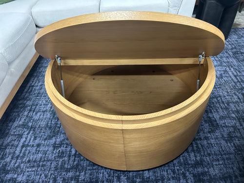 Maren 32" Storage Coffee Table - Natural Oak