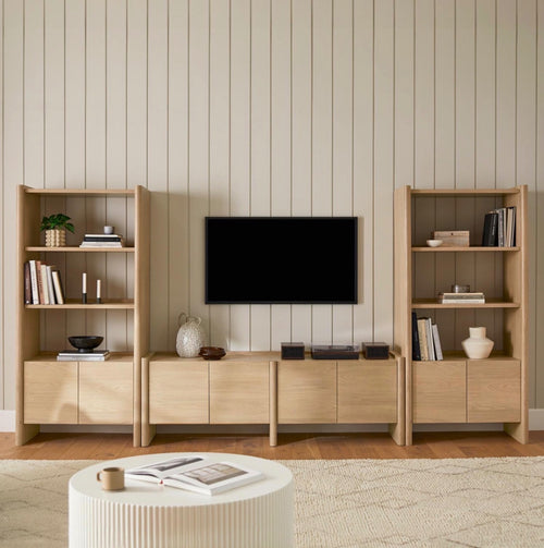 Torme 72" Media Unit - White Oak
