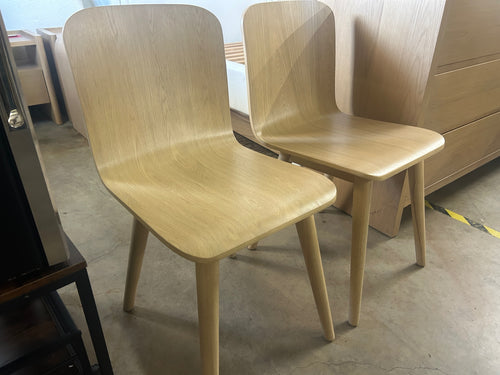 Pair of Earl Dining Chairs - White Oak