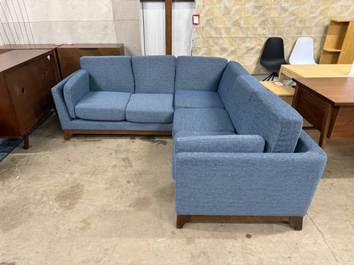 Ceni 88" Corner Sectional - Denim Blue