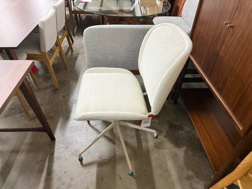 Rya Office Chair - Ivory Wool Bouclé