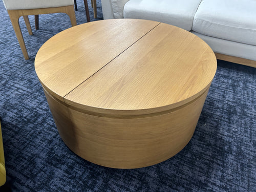 Maren 32" Storage Coffee Table - Natural Oak