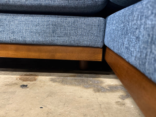 Ceni 88" Corner Sectional - Denim Blue