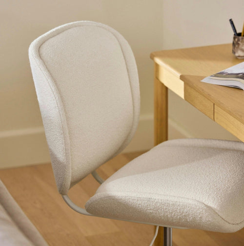 Rya Office Chair - Ivory Wool Bouclé