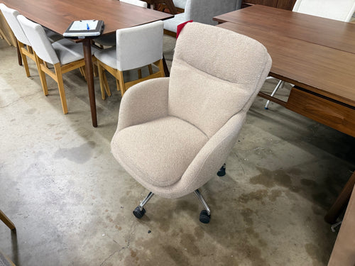Bea Executive Office Chair - Sandstone Wool Bouclé