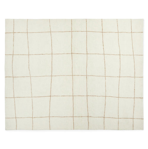 Ouma 8 x 10 Washable Wool Rug - Wavy Taupe
