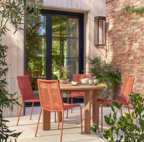 Daphne 47" Outdoor Dining Table - Light Eucalyptus
