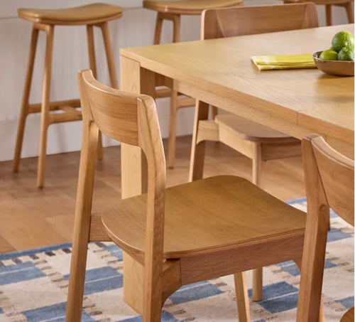 Set of 6 Gusfa Stackable Dining Chairs - Oak