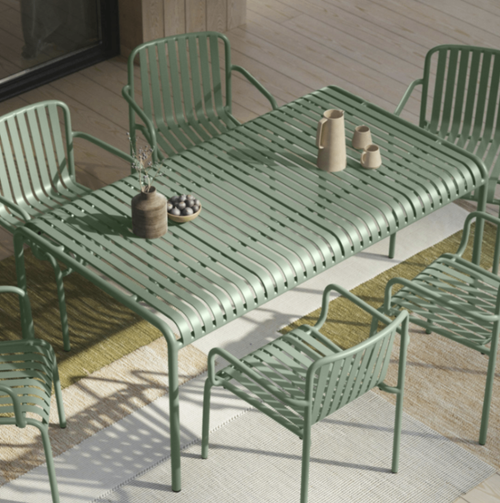 Sarek 67" Outdoor Dining Table - Khaki Green