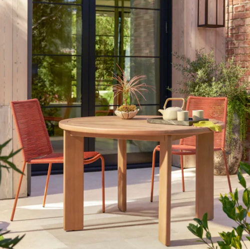 Daphne 47" Outdoor Dining Table - Light Eucalyptus