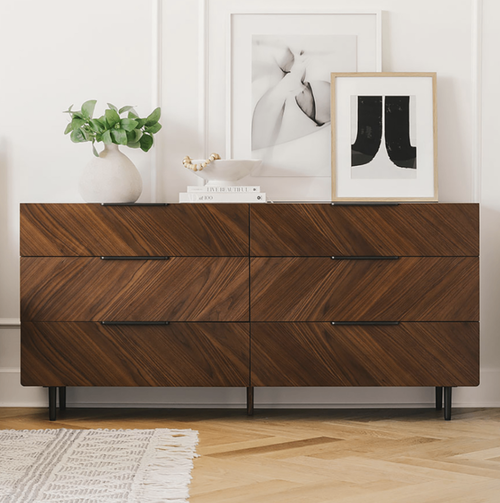 Nera 6-Drawer Double Dresser - Walnut