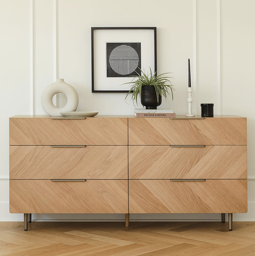 Nera 6-Drawer Double Dresser - Oak