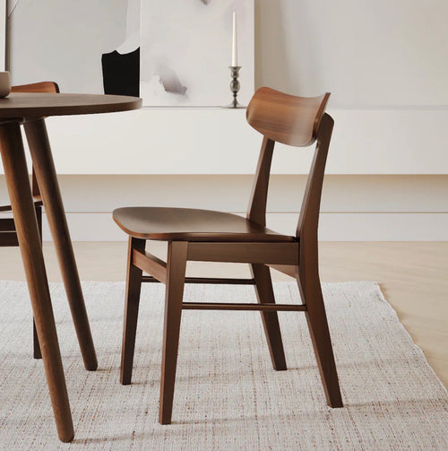 CLEARANCE Pair of Ecole Dining Chairs - Walnut