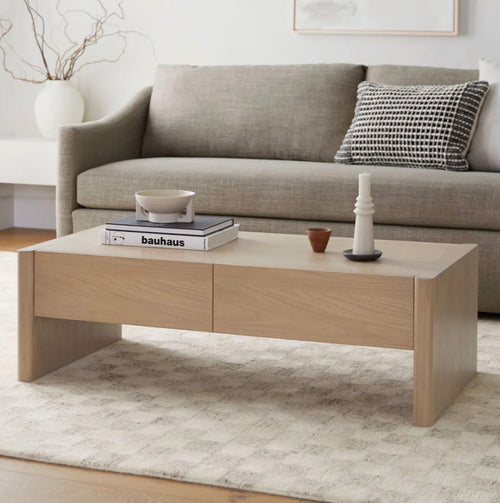 Torme 48" Storage Coffee Table - White Oak