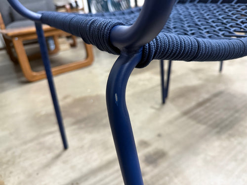 Pair of Manna Outdoor Dining Chair - Indigo Blue