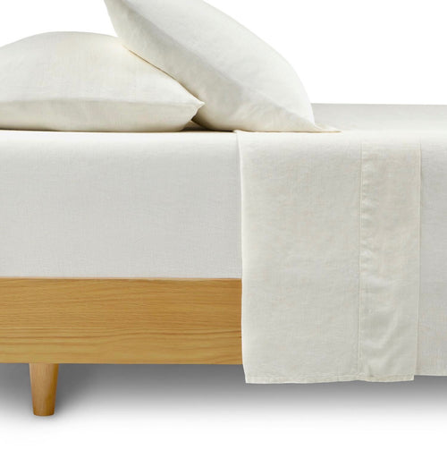 Alto King Linen Sheet Set - Ivory White