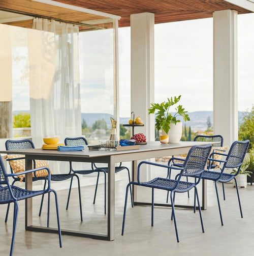 Ofer 56.5" - 80.5" Outdoor Extendable Dining Table - Dark Gray