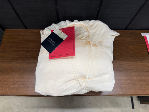Alto King Linen Duvet Cover - Ivory White