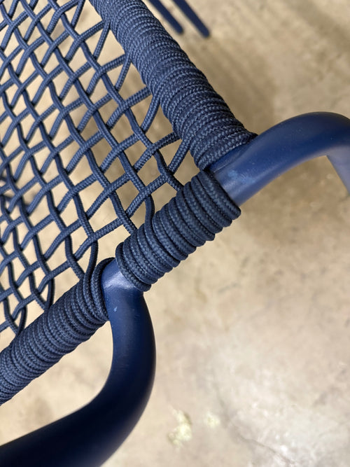 Pair of Manna Outdoor Dining Chair - Indigo Blue