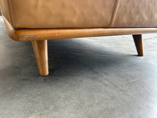Timber 93" Leather Right Sectional - Charme Tan