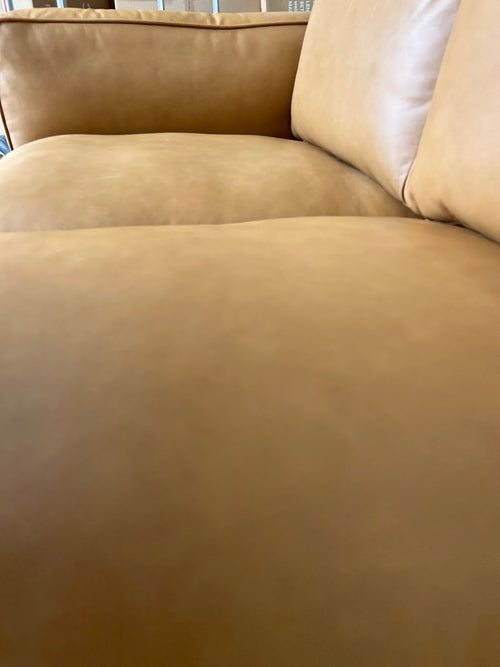 Timber 93" Leather Right Sectional - Charme Tan