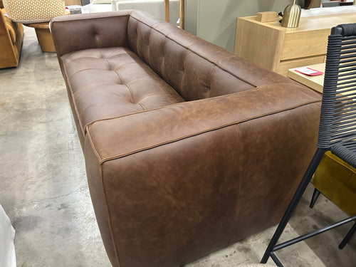Poly & Bark Capa 96.5" Leather Sofa- Chocolate Brown