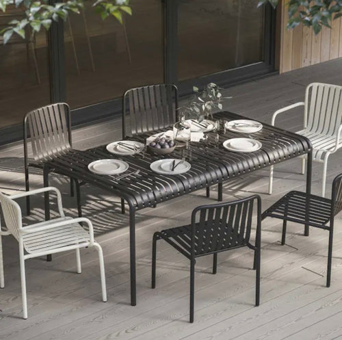 Sarek 67" Outdoor Dining Table - Black