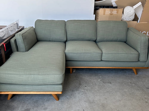 Timber 93" Left Sectional - Olio Green