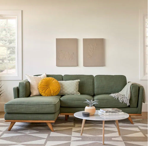 Timber 93" Left Sectional - Olio Green