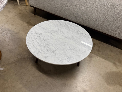 Mara 31.5" Marble Coffee Table - Walnut