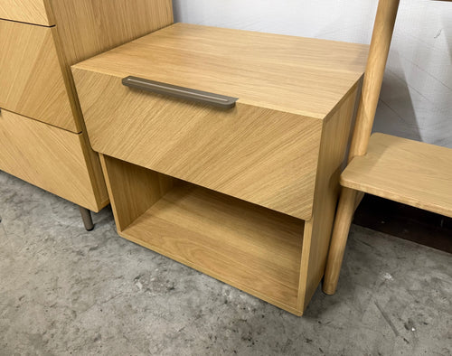 Nera 1-Drawer Nightstand - Oak