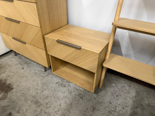 Nera 1-Drawer Nightstand - Oak