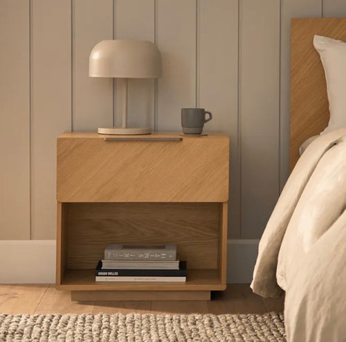 Nera 1-Drawer Nightstand - Oak