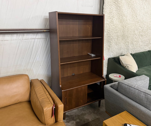 Frances 36" Bookcase With Storage - Walnut