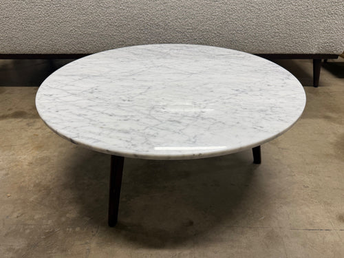 Mara 31.5" Marble Coffee Table - Walnut