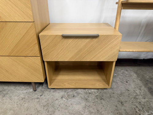 Nera 1-Drawer Nightstand - Oak