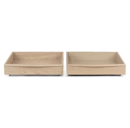 The Streamlined Lenia Storage Queen Bundle - White Oak