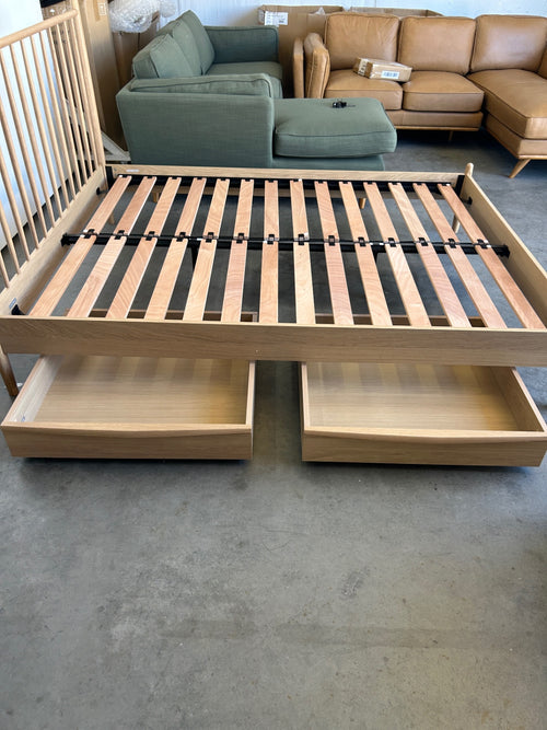 The Streamlined Lenia Storage Queen Bundle - White Oak
