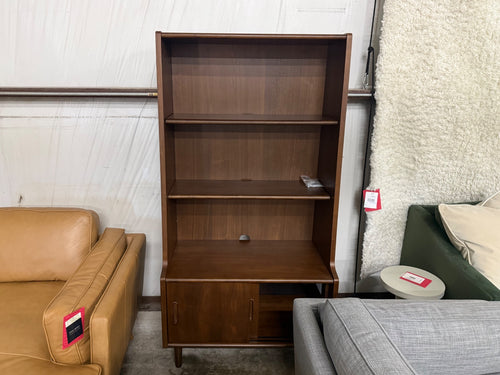 Frances 36" Bookcase With Storage - Walnut