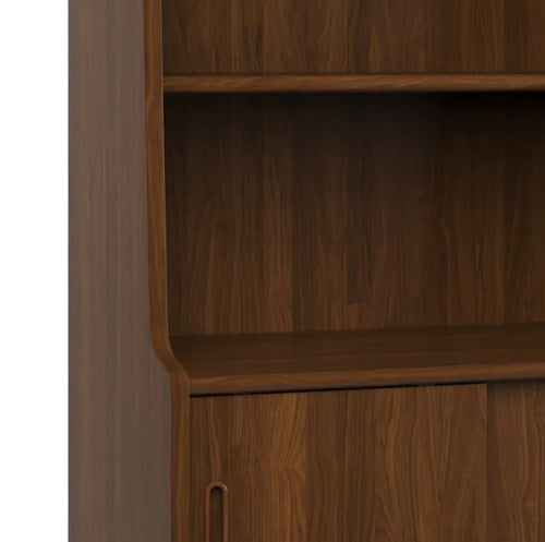 Frances 36" Bookcase With Storage - Walnut