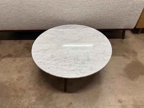 Mara 31.5" Marble Coffee Table - Walnut