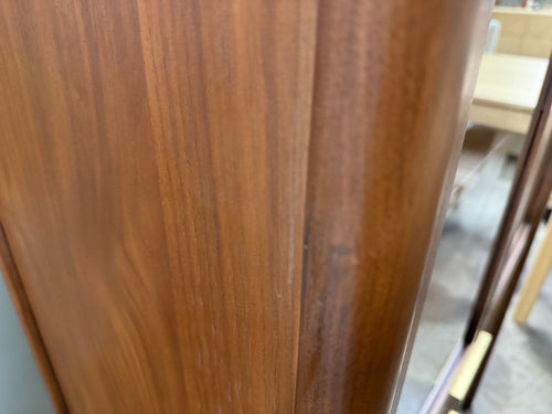 Liv 35.25" Glass Cabinet - Walnut