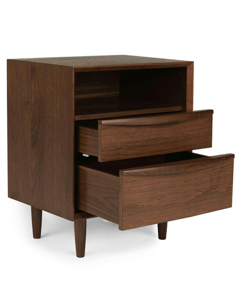 Pair of Lenia 2-Drawer Nightstands - Walnut