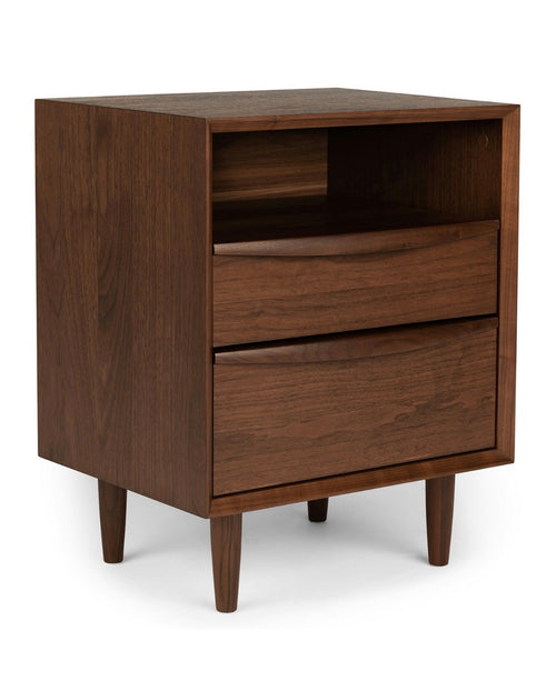 Pair of Lenia 2-Drawer Nightstands - Walnut