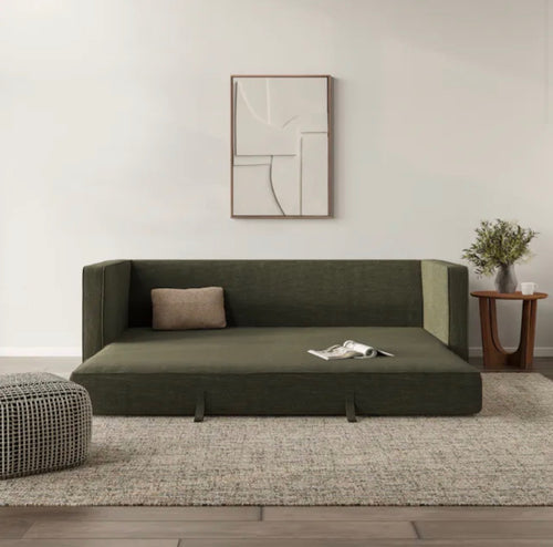 Sven 88" Tufted Sofa Bed - Fir Green