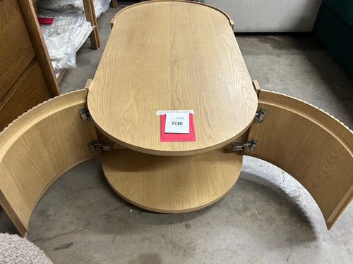 Fortra 50.5" Storage Coffee Table - White Oak